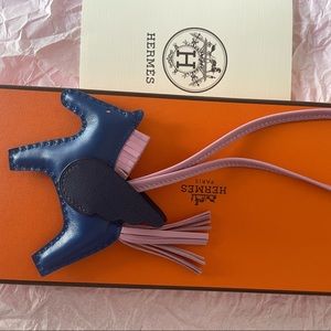 New full set Rodeo Pegase Horse Bag Charm PM Bleu